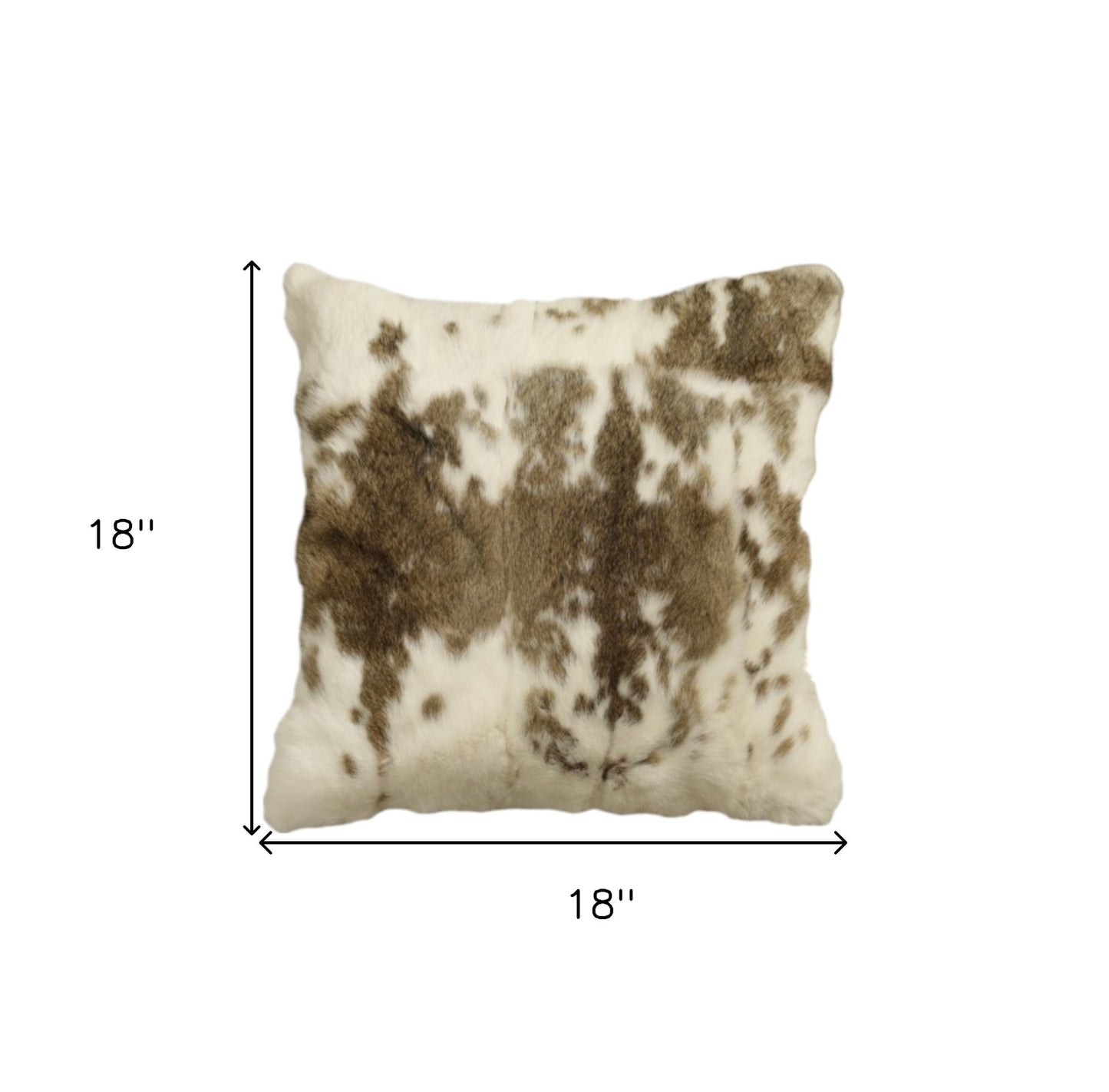 Set of Two 18" Brown and White Throw Pillows-4