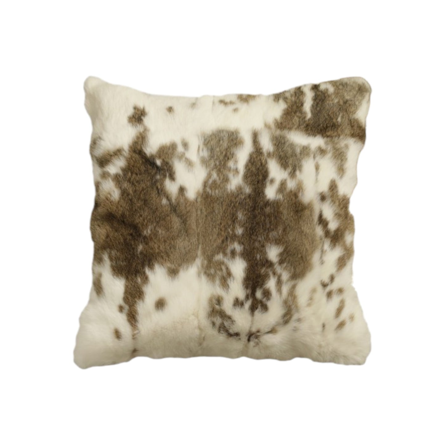 Set of Two 18" Brown and White Throw Pillows-1