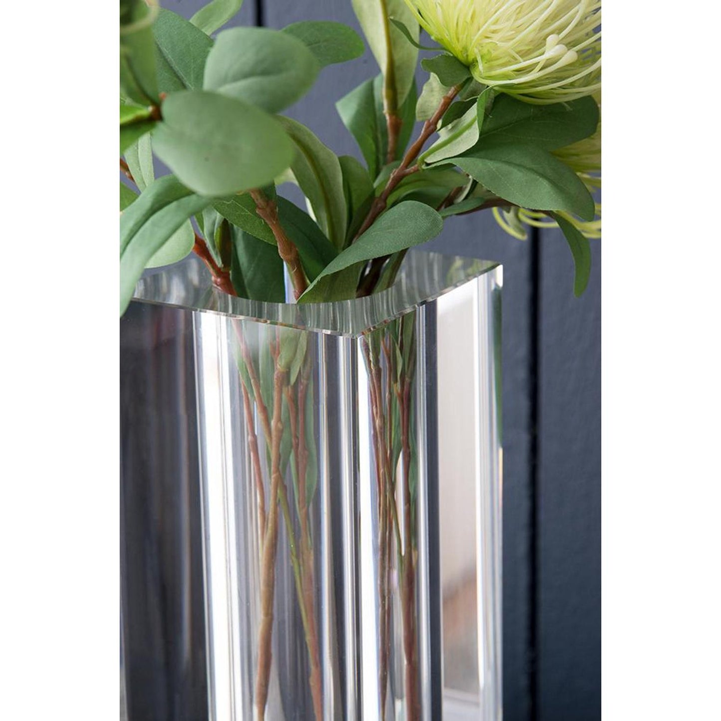 10" Clear Square Glass Table Vase-7