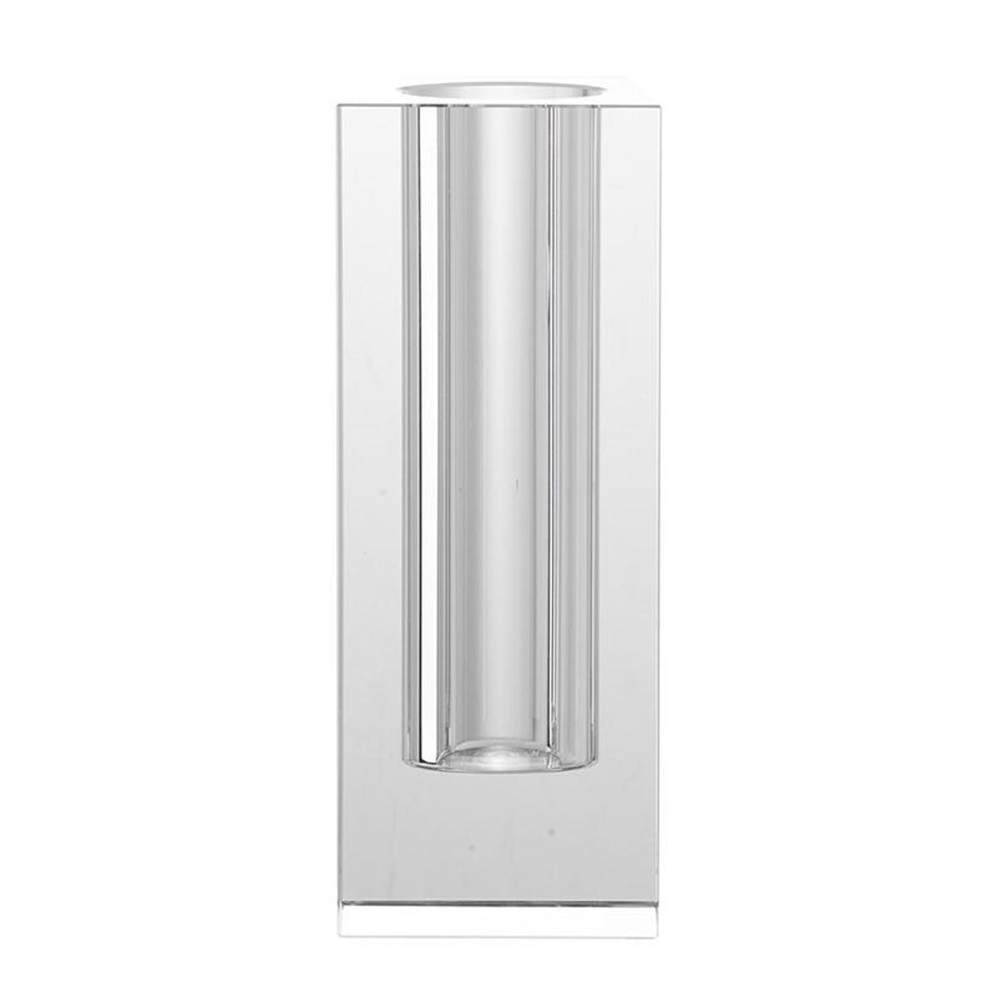 10" Clear Square Glass Table Vase-2