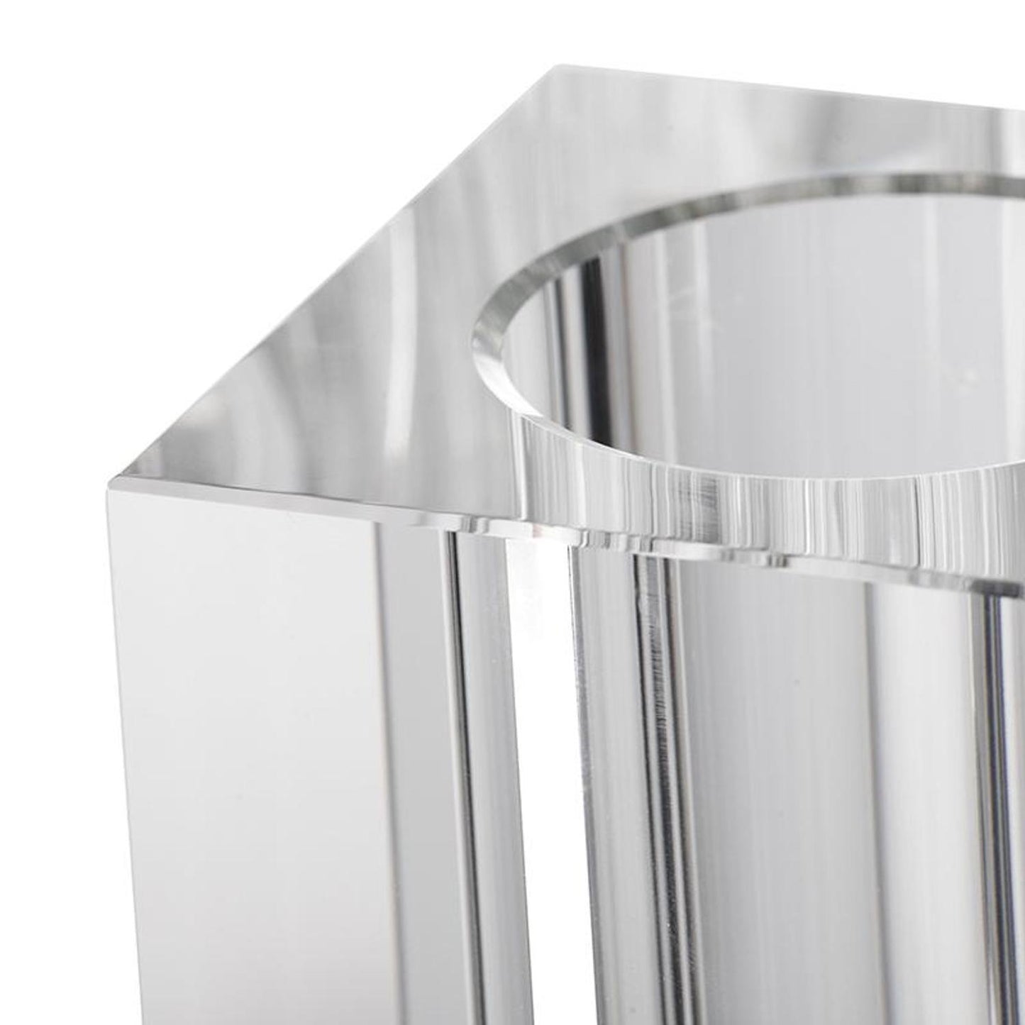 10" Clear Square Glass Table Vase-6