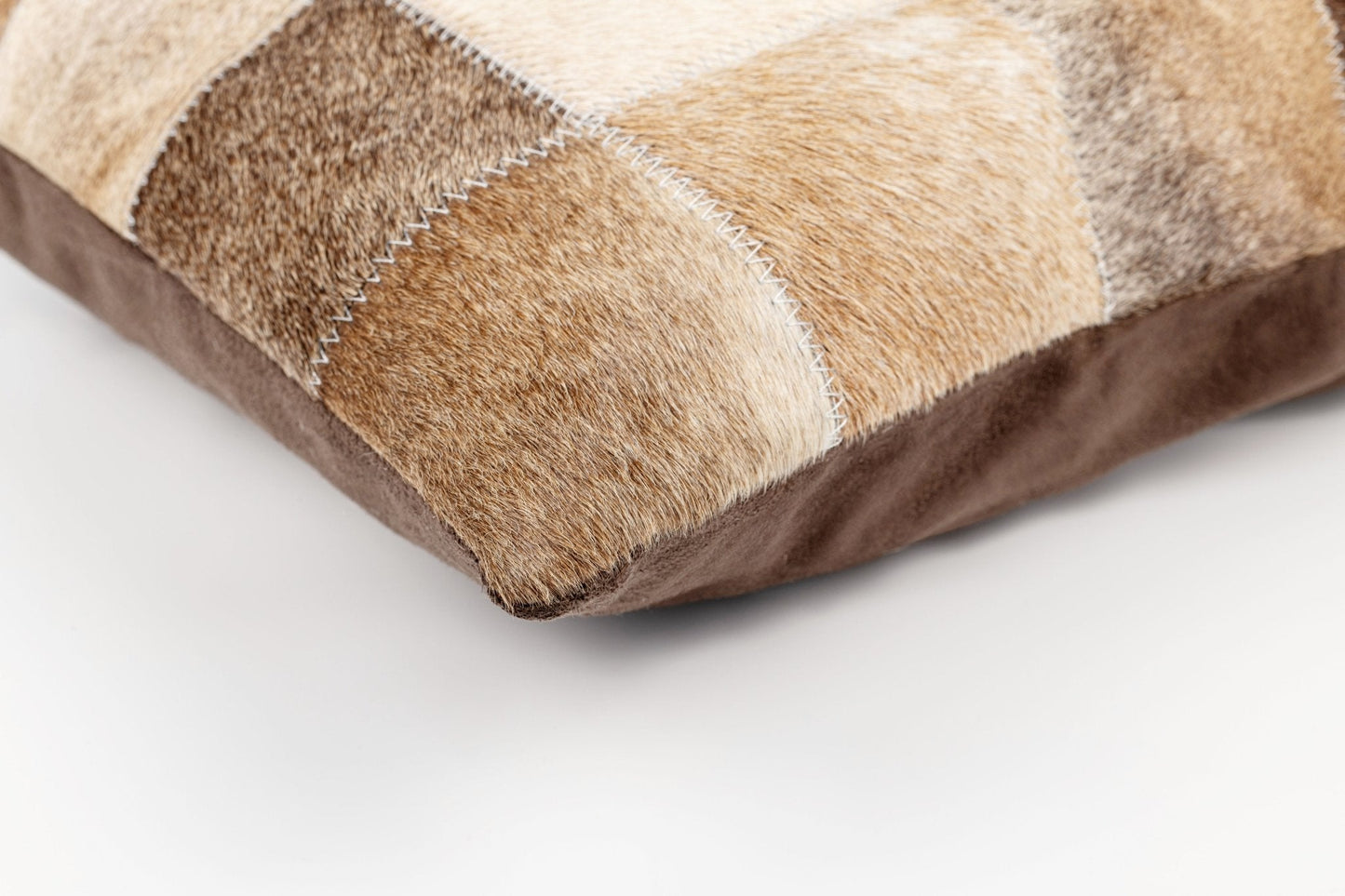 Canvello Genuine Cowhide Leather Decorative Throw Pillows - Handmade Patchwork Boho Accent Pillows For Sofa, Couch, Bed, Chair - Western Southwestern Farmhouse Pillow Covers With Feather Down Insert Included