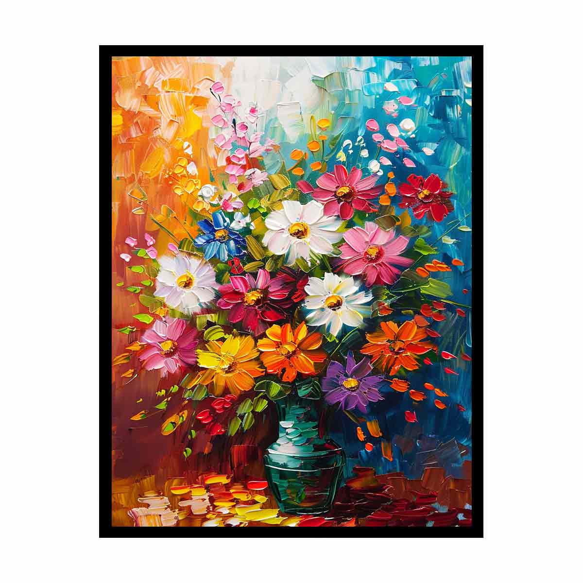 Vase of Flowers Canvas Art Print