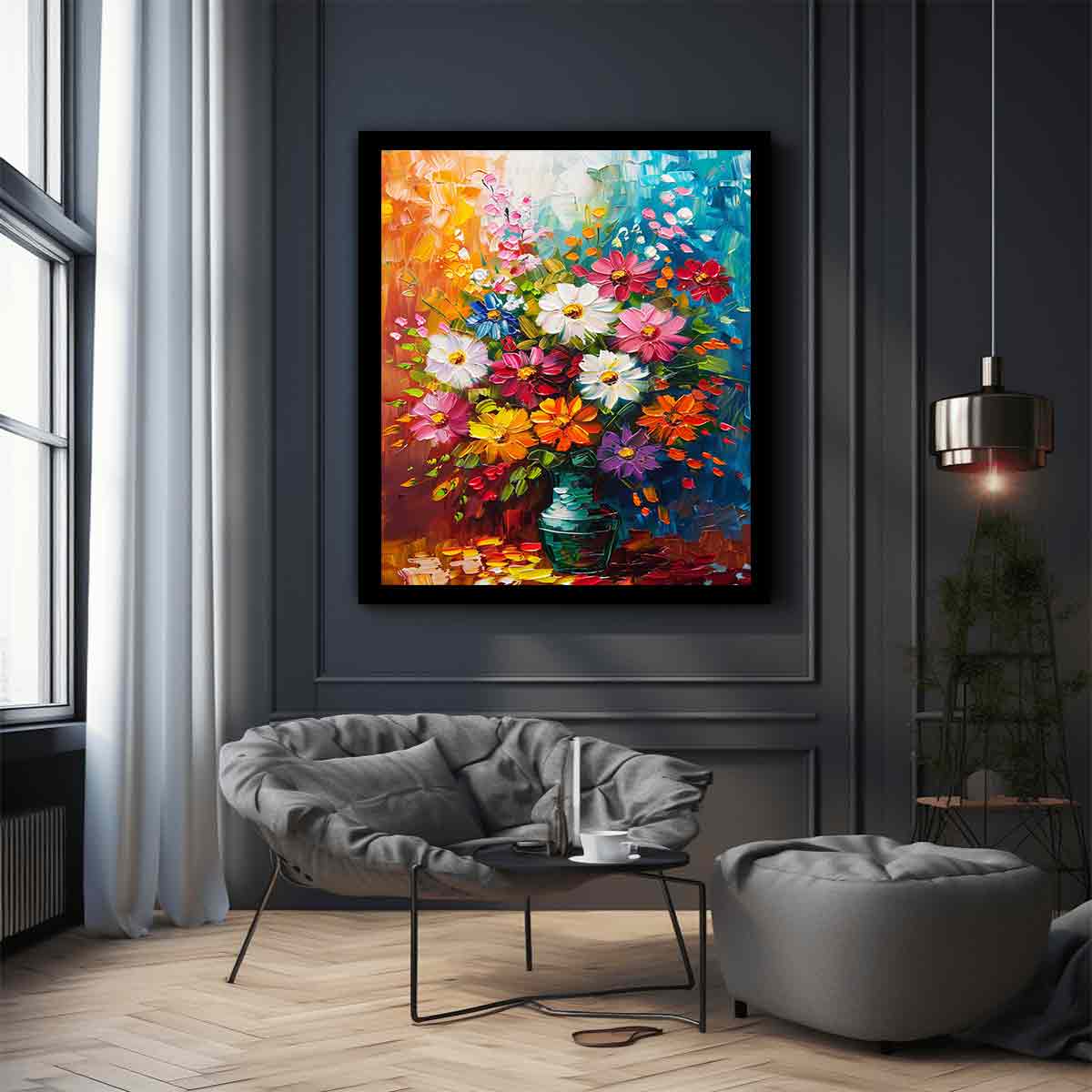 Vase of Flowers Canvas Art Print
